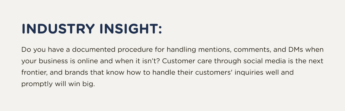 Customer care on social media